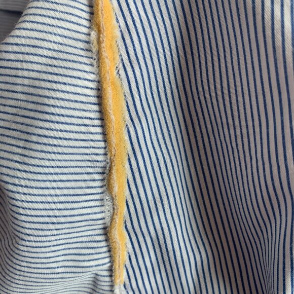 Vtg Tia Designs Blue White Striped Embroidery Rhinestones Patriotic Star Women L - Picture 14 of 14